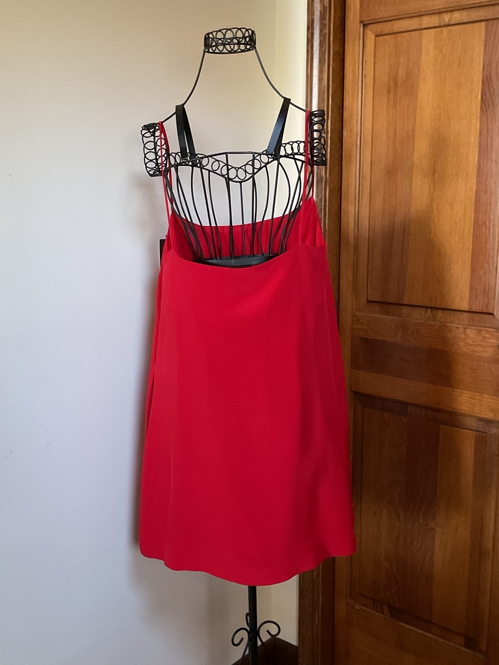 Yaitte Paros silk crepe mini dress, Red, Medium - Picture 4 of 9